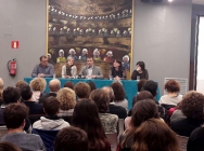 Moment dels parlaments a l'acte de presentació dels Treballs de Recerca