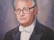 Retrat de Joan Guinjoan present a la Sala de Plens de l'Ajuntament